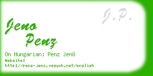 jeno penz business card