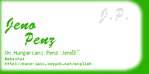 jeno penz business card